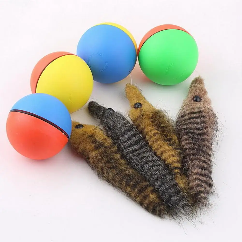 Pet Dog Cat Toy Weasel Motorized Funny Rolling Ball Beaver Balls Toys Chasing Jump Accessories Random color | Дом и сад