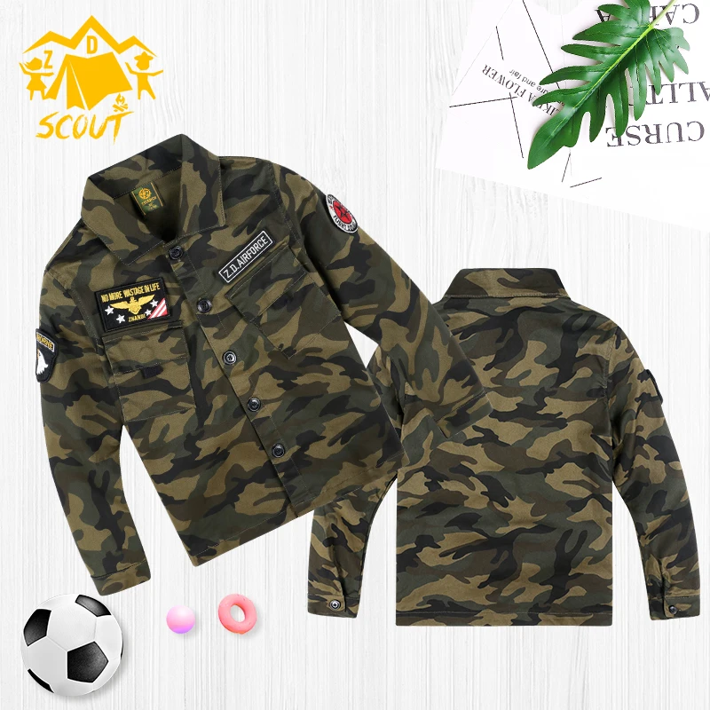 

Spring and Autumn Trends Children's Wear Tops Kids Handsome Fashion Clothes Children Camouflage Baby Boy Jacket Jacket