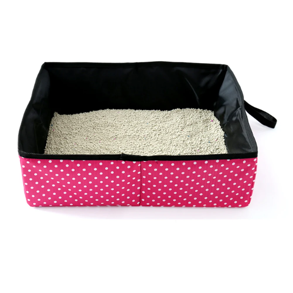 

New Pet Cat Litter Box Folding Pet Litter Pan Waterproof Outdoor Foldable Litter Box Portable Travel Toilet Seat Catmat