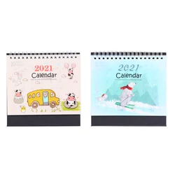 Ornements adorables de calendrier de bureau 2021, 2 pièces 