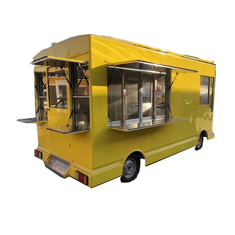 

4.2m CE certificated can customized electric food truck mobile food cart fast food trailer for sale