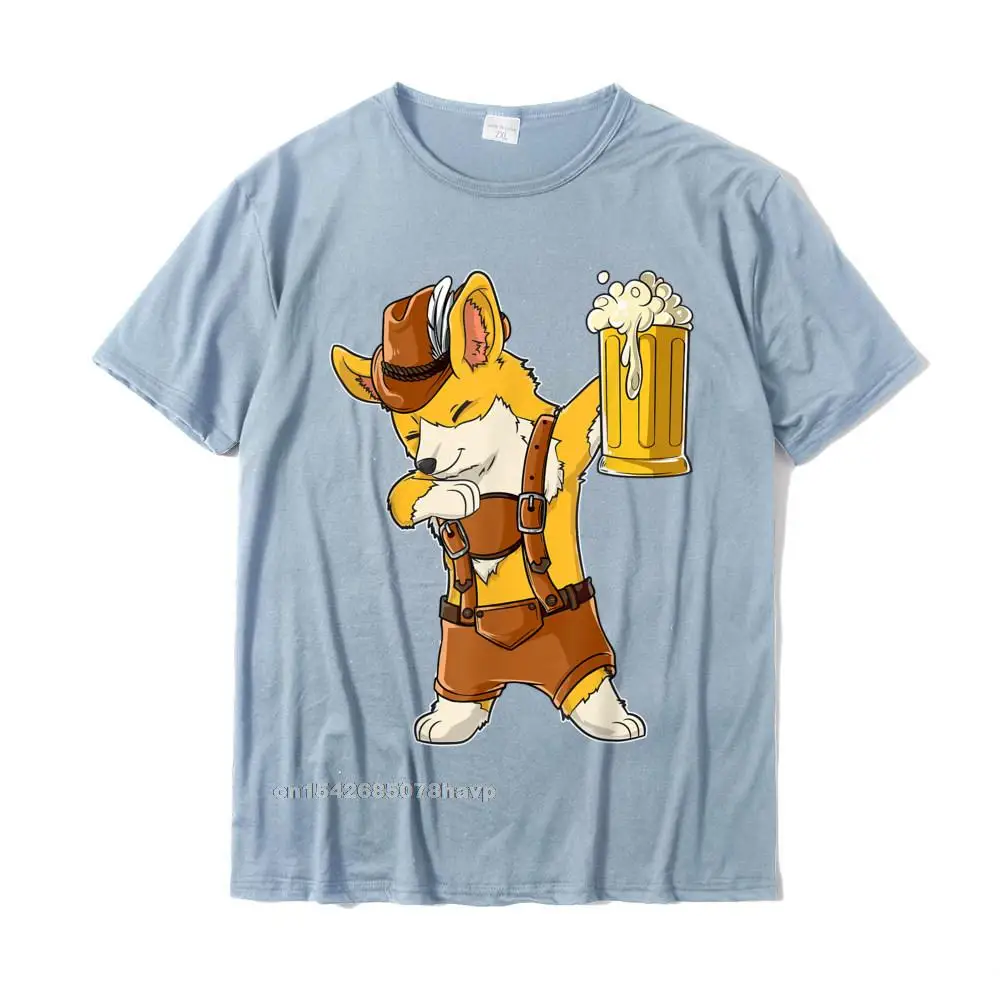 Hip hop Crew Neck T-Shirt Summer Fall Tops Tees Short Sleeve Wholesale 100% Cotton Unique Tops Tees Custom Mens Dabbing Corgi T shirt Oktoberfest Lederhosen Men Prost Beer__2391. navy