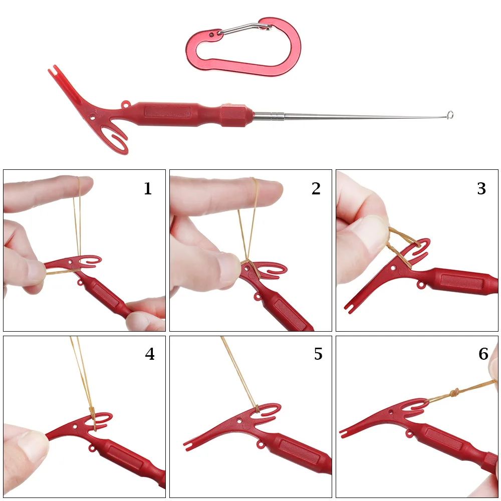 2 шт./компл. универсальное быстрое завязывание узлов мушек инструменты рыболовный крючок Магнитный противокражный стопор+ карабин петля Tyer устройство для удаления крючка нахлыстом мульти-Аксессуары