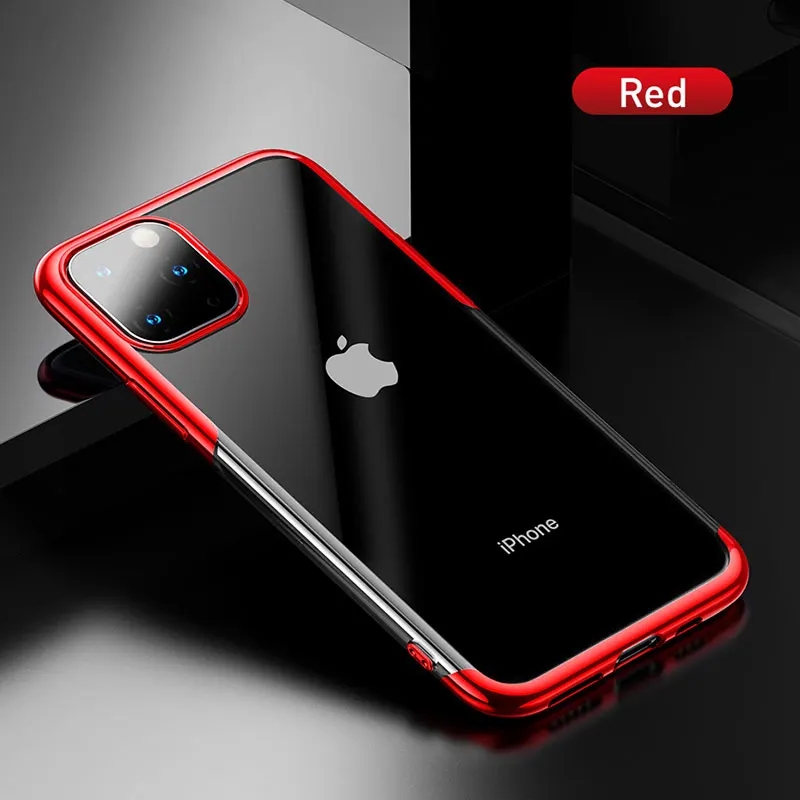 Baseus Full Cover Protetion for iPhone 11Case New Cover for iPhone 11 Pro Max Phone Case Clear Capa Coque Back Phone Cover Case - Цвет: Red