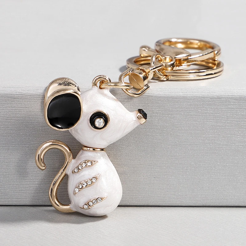 

2019 Hot Sale mouse Keychain for Lovers Alloy Fashion Trinket Ring For Car Key Chain The New Year gift