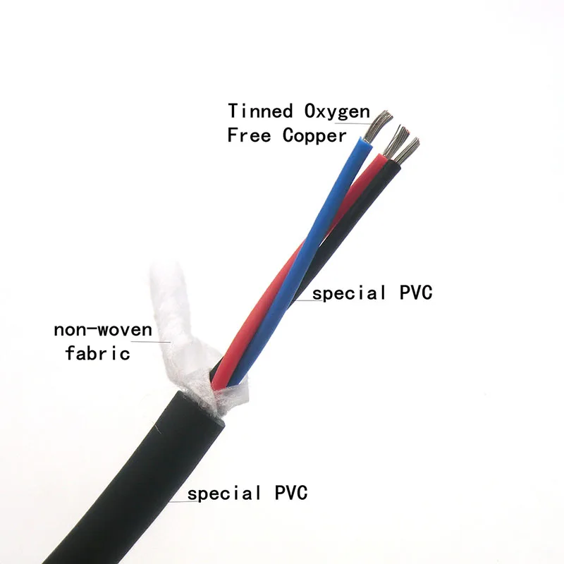 3 жильный кабель гибкий провод управления 0,14, 0,2, 0.3mm S2 26awg, 24awg, 22awg Луженая Медь 10 м