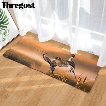 

Beautiful Animal Printed Anti-slip Kitchen Mat Long Bath Carpet Modern Entrance Doormat Absorbent Bedroom Living Room Floor Mats