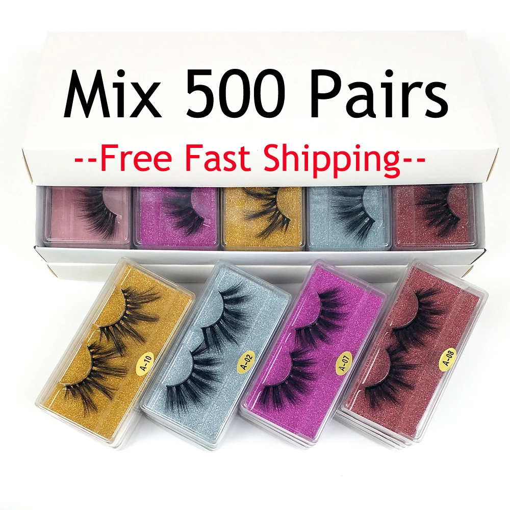 Wholesale 25mm Lashes 100/300/500 Pairs False Eyelashes Thick Strip Mink Lashes Makeup Dramatic Long Mink Eyelashes In Bulk Wholesale 25mm Lashes 100/300/500 Pairs False Eyelashes Thick Strip Mink Lashes Makeup Dramatic Long Mink Eyelashes In Bulk