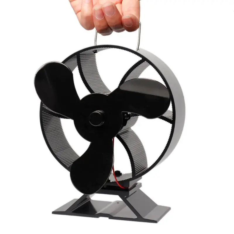 3 Blades Heat Powered Stove Fan for Log Wood Fireplace Burner Eco Friendly Quiet Fan