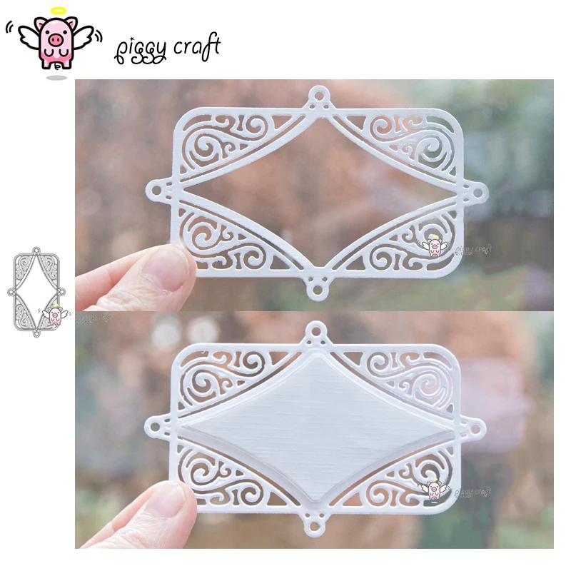 Piggy Craft metal cutting dies cut die mold Lace label tag frame