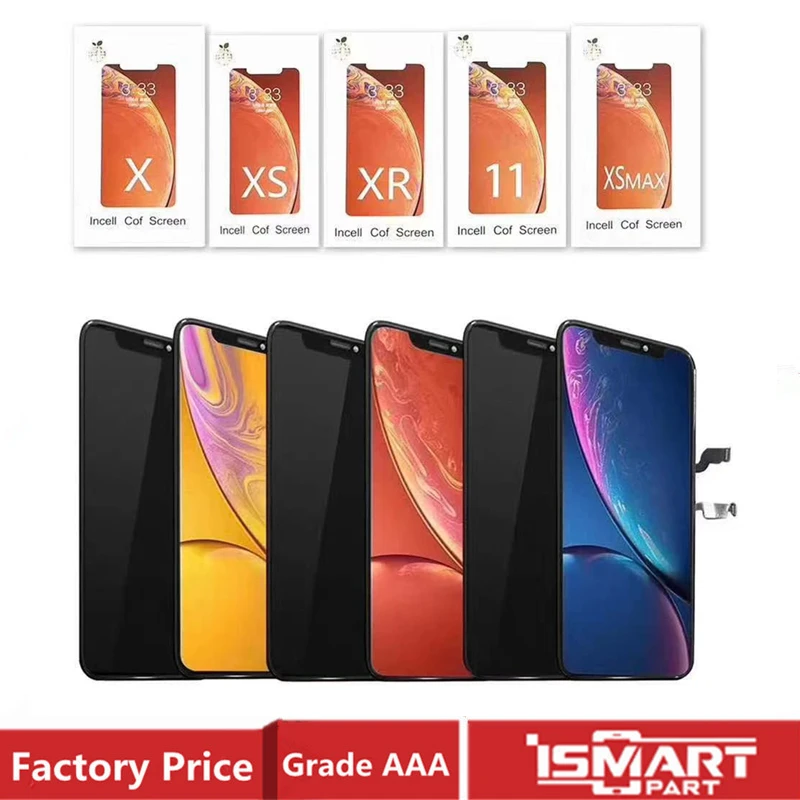 

RJ Incell LCD for IPhone X XS XR XS Max 11 Pro Display Screen Touch Digitizer Assembly Replacement TFT LCD with TrueTone Repair