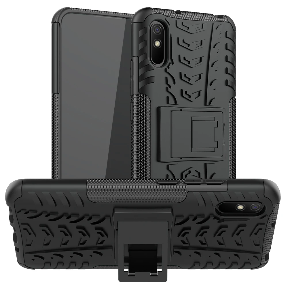 molle phone pouch for Xiaomi Redmi 9A Case Cover Armor Stand Holder Rugged Silicone Shockproof Bumper Case for Xiaomi Redmi 9A 9 A AT i cell phone pouch