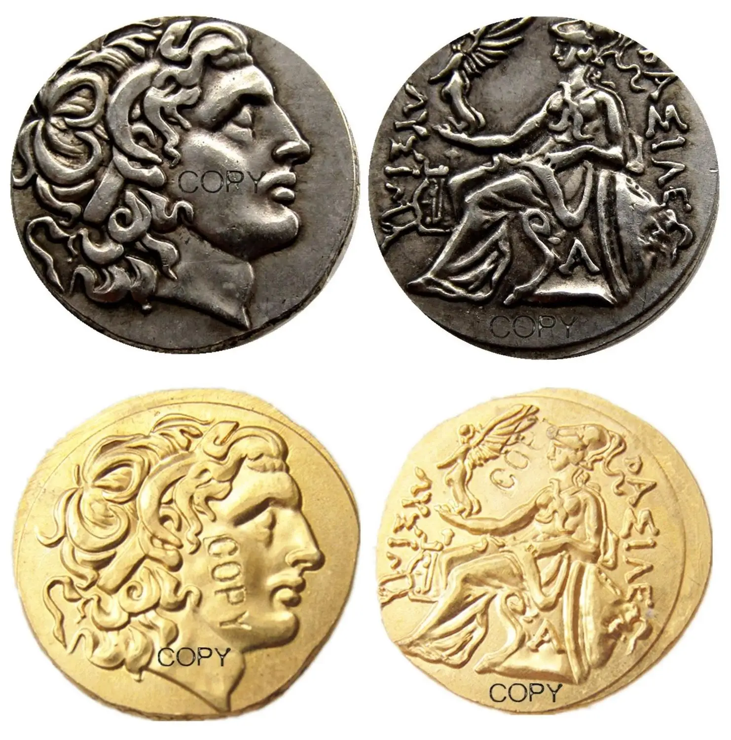 G(01) ALEKSANDER III the Great 336-323 г. До н. Э. Золотая древнегреческая монета позолоченная/Посеребренная копия монет