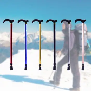 

Walking Stick Trekking Pole Adjustable Telescopic Cane Aluminium Metal T Handle Outdoor Travel Cane Hiking 2 Sections