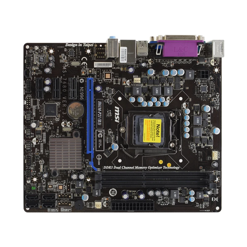 the best pc motherboard MSI H61M-P21(B3) LGA 1155 Motherboard DDR3 16G PCIE 2.0 SATA II USB2.0 1×PCI-E X16 Micro ATX  Core  i3-2130 i5-3330 cpus latest computer motherboard