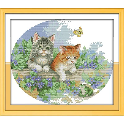 Tiger Cat Fascination Counted Cross Stitch Kit - Needlework