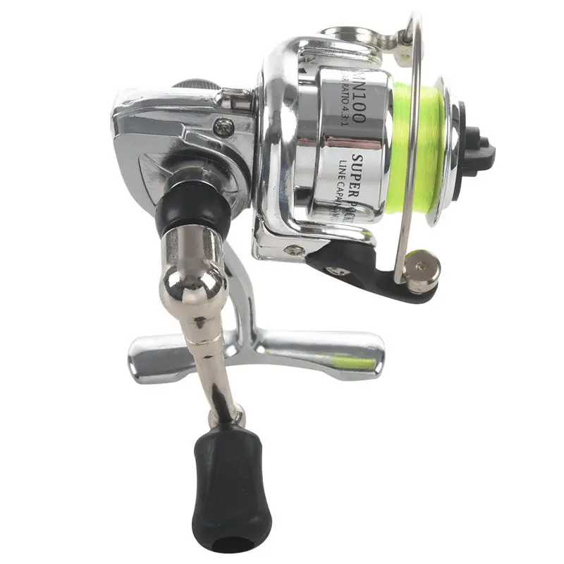 

Mini 100 Pocket Spinning Fishing Reel Fishing Tackle Small Spinning Reel 4.3:1 Metal Wheel Pesca Small Reel