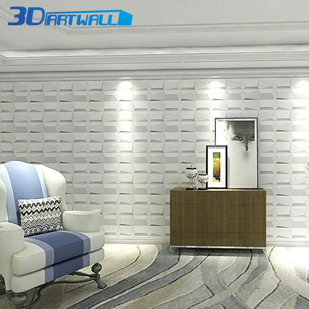 3DARTWALL 19,7 ''X 19,7'' неправильный прямоугольник дизайн декоративные 3D настенные панели Белый