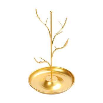 

Free Standing Bracelet Organizer Durable Iron Art Jewelry Display Stand Displaying Cabinet Necklace Rack Earring Holder Rings