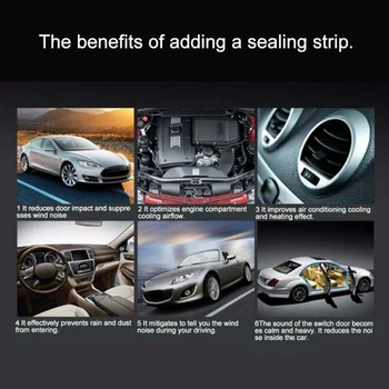 

Accessories Sealing Strip 4 meters Accessory Double-sided Replacement Car