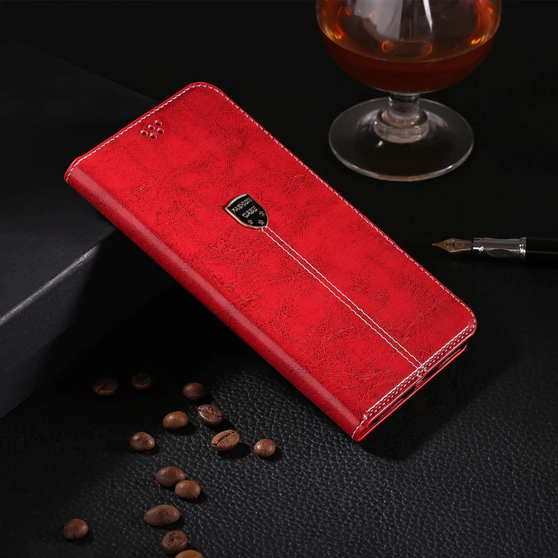 Держатель для карт, чехол для sony Xperia Z1 L39H C6902 C6903, кожаный чехол для телефона, кошелек, откидная крышка, защитный чехол, чехлы для телефонов - Цвет: Red