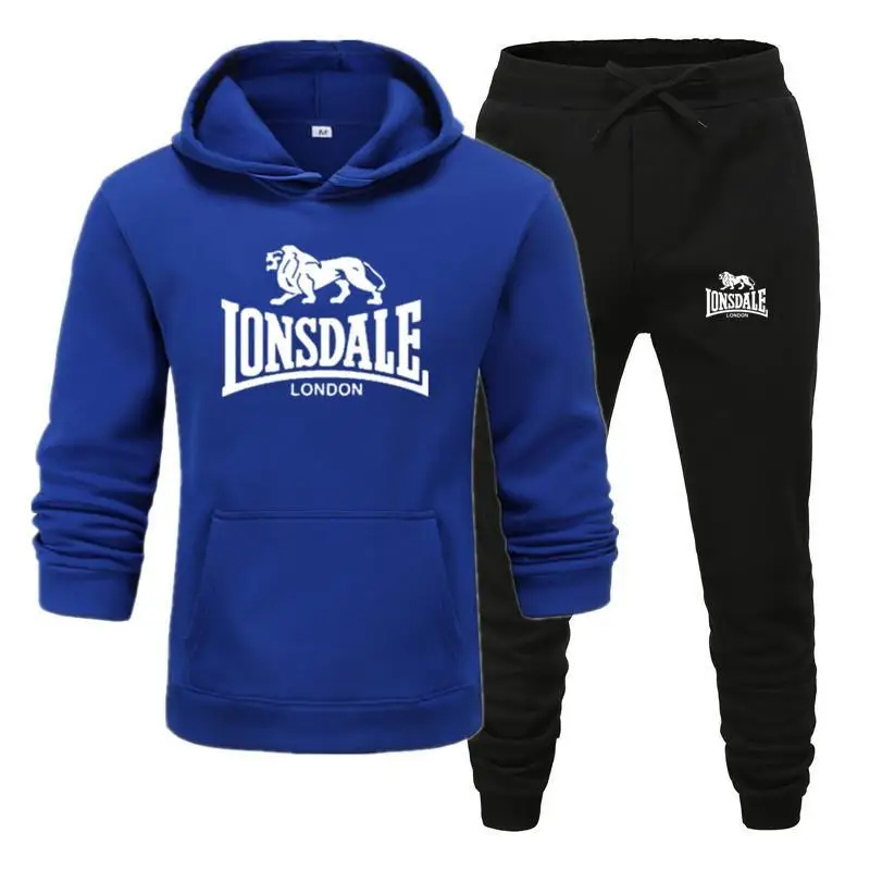 Модные мужские толстовки с принтом LONSDALE брендовый спортивный костюм свитшоты в