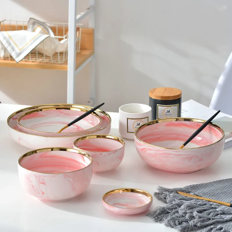 

Nordic style ceramic Western tableware household dishes creative daily dishes cutlery porcelain sets tableware dinnerware