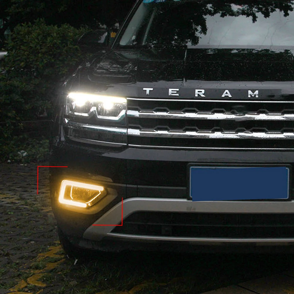 CSGJMY 2 шт. светодиодный для Volkswagen VW Teramont 2017 2018 DRL Дневной светильник s колпак