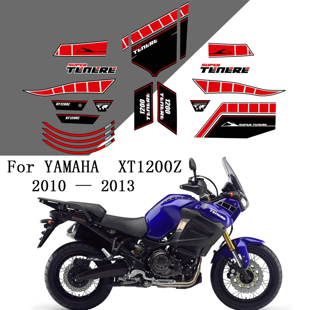 For YAMAHA SUPER TENERE XT 1200 Z XT1200Z Trunk Luggage WORLD CROSSER Kit Tank Pad Protection Stickers Logo 2010 2011 2012 2013