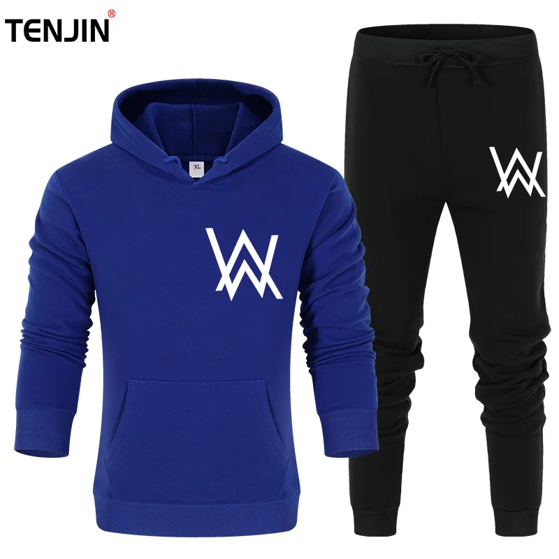 Promo 2019 Running Sets Men Sport Suits Sportswear Set Polyester Fleece Thick Gym Cycling Tracksuit Zip Pocket Jogging Suit pants suit