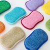 1PCS Absorb Water Microfiber Double-Sided Dish Scrub Sponge for Dishwashing Kitchen Bathroom Clean Cloth Eraser Magic Sponge ► Photo 3/6