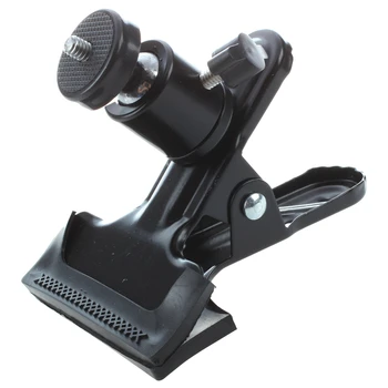 

Metal Photo Studio Flash Spring Clamp Clip Mount With Ball Head--Black