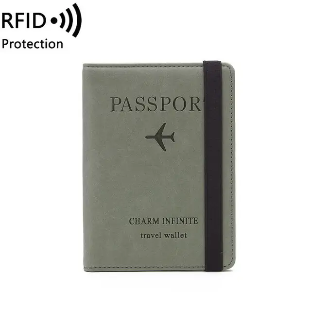Women Men RFID Vintage Business Passport Covers Holder Multi-Function ID Bank Card PU Leather Wallet Case Travel Accessories 5