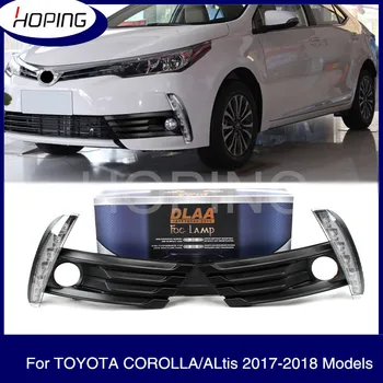 

Hoping 1 Set LED Front Bumper Fog Light DRL For TOYOTA Corolla For Altis 2017 2018 LED Daytime Running Light White Yellow