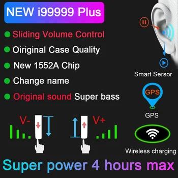 

i99999 Plus TWS Wireless Earphone Air2 Rename Bluetooth 5.0 Earphone Volume Control Super Bass Earbuds PK i90000 TWS i90000 Max