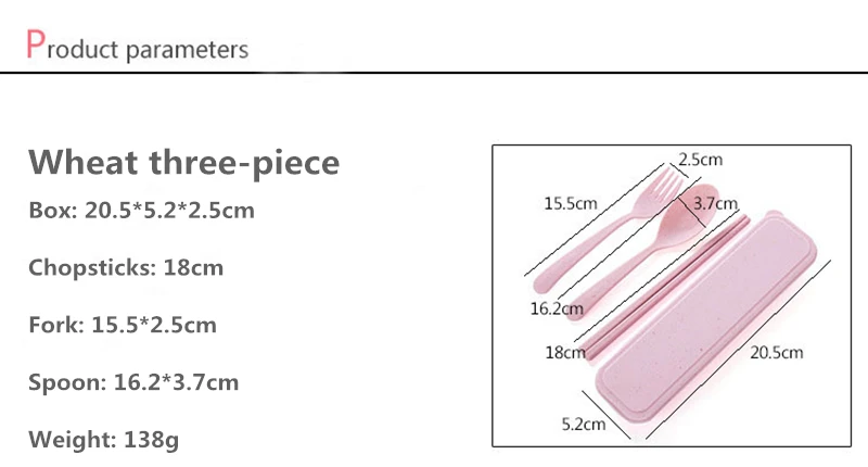 Портативный набор приборов из пшеничной соломы, набор для кемпинга на открытом воздухе, набор столовых приборов для путешествий, ложка+ вилка+ палочки для еды+ коробка для хранения, многоразовые