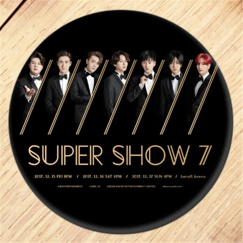 Kpop Super Junior Брошь булавка Play Album Супер шоу 7 значков для одежды украшение для рюкзака ювелирные изделия B060