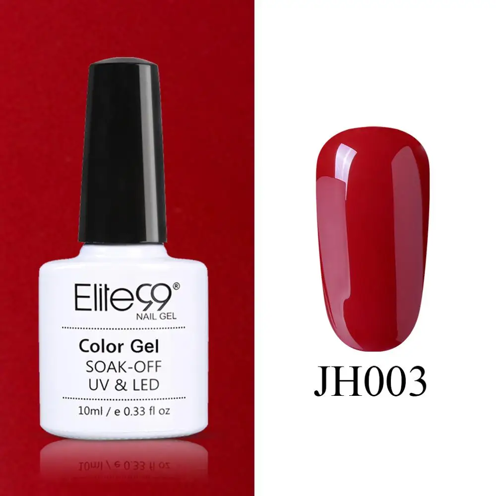 Elite99 винно-красный гель лак для ногтей 10 мл для дизайна ногтей маникюрный набор Гибридный гель Лаки нужно базовое верхнее покрытие для полигелевого лака - Цвет: JH003