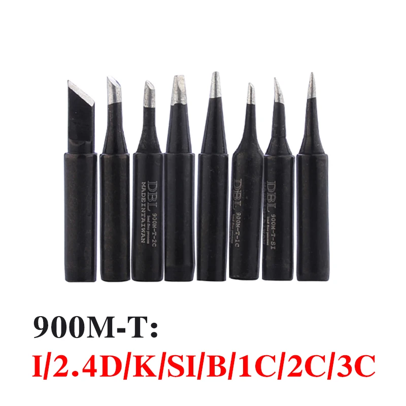 Наконечники для паяльника 8 шт./лот 900M-T-K/I/2.4D/IS/B/1C/2C/3C бессвинцовая сварочная