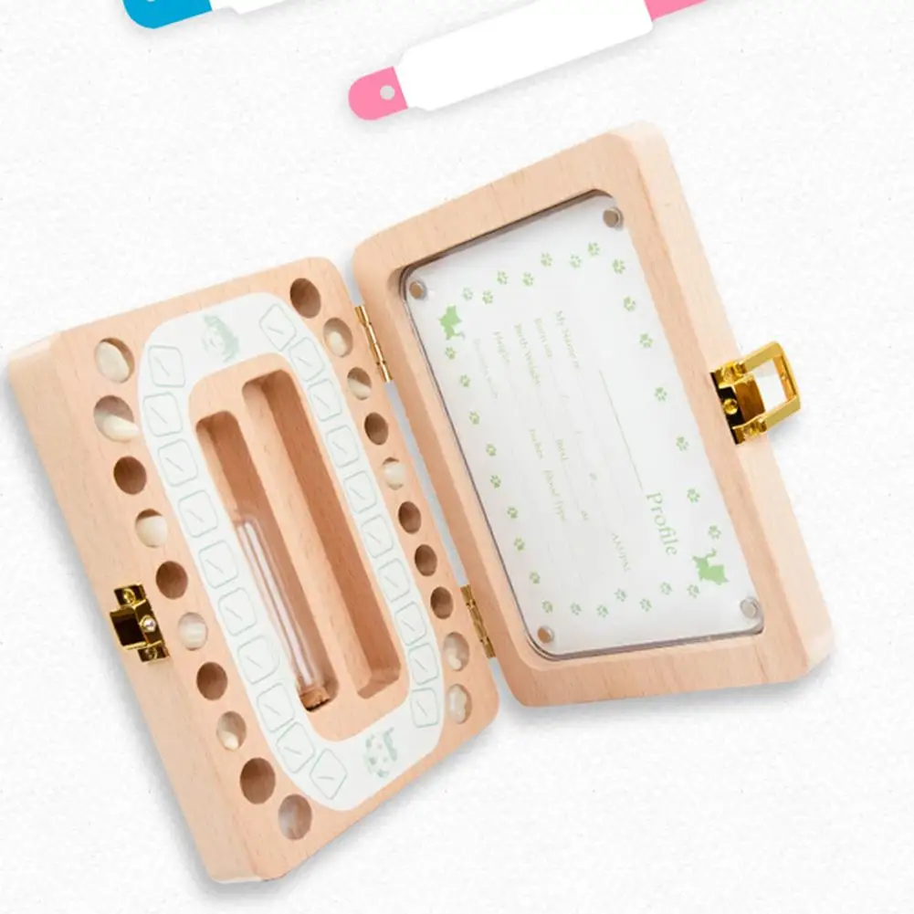 100% деревянная фоторамка фетальная Силиконовая зубная щетка для малышей коробка для хранения Детская английская коробка для хранения в