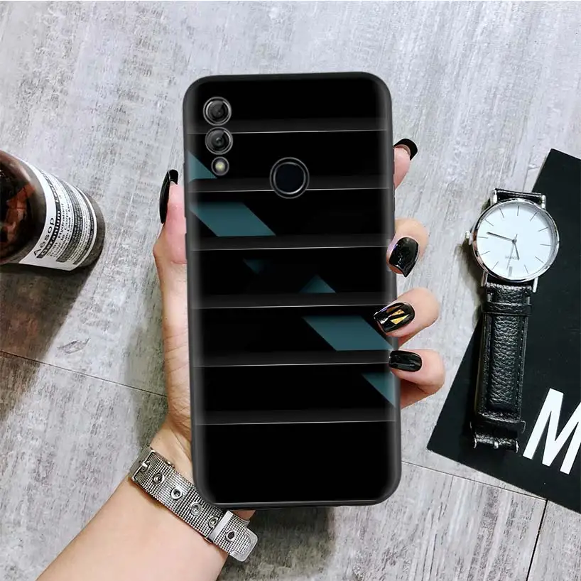 Black Light Dark Figures Black Cover Phone Case for Huawei Y9 Y5 Y6 Y7 2019 Honor 4