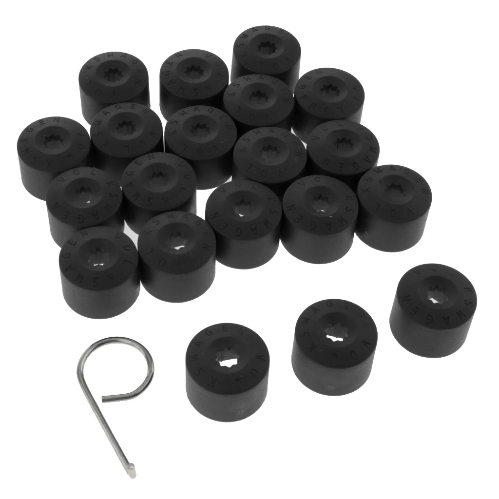 20x 20mm Car Wheel Nut Lug Dustproof Cover Cap Protector Removal Tool