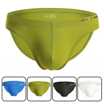 

Brave Person Sexy Underwear Men Briefs Nylon Mens Bikini Briefs Underpants Pouch Male Sheer mens underwear briefs jockstrap