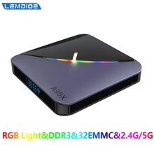 LEMDIOE A95X F3 RGB светильник ТВ приставка Android 9,0 4 Гб 64 ГБ 32 ГБ S905X3 Amlogic Wifi BT ТВ приставка YouTube 1080P 2G 16G медиаплеер