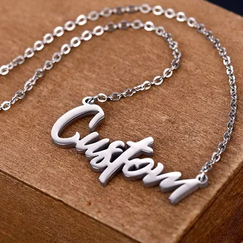 

Personalized Name Necklace Custom Name Statement Necklace Personalized Jewelry Stainless Steel Choker Bridesmaid Gift Handmade