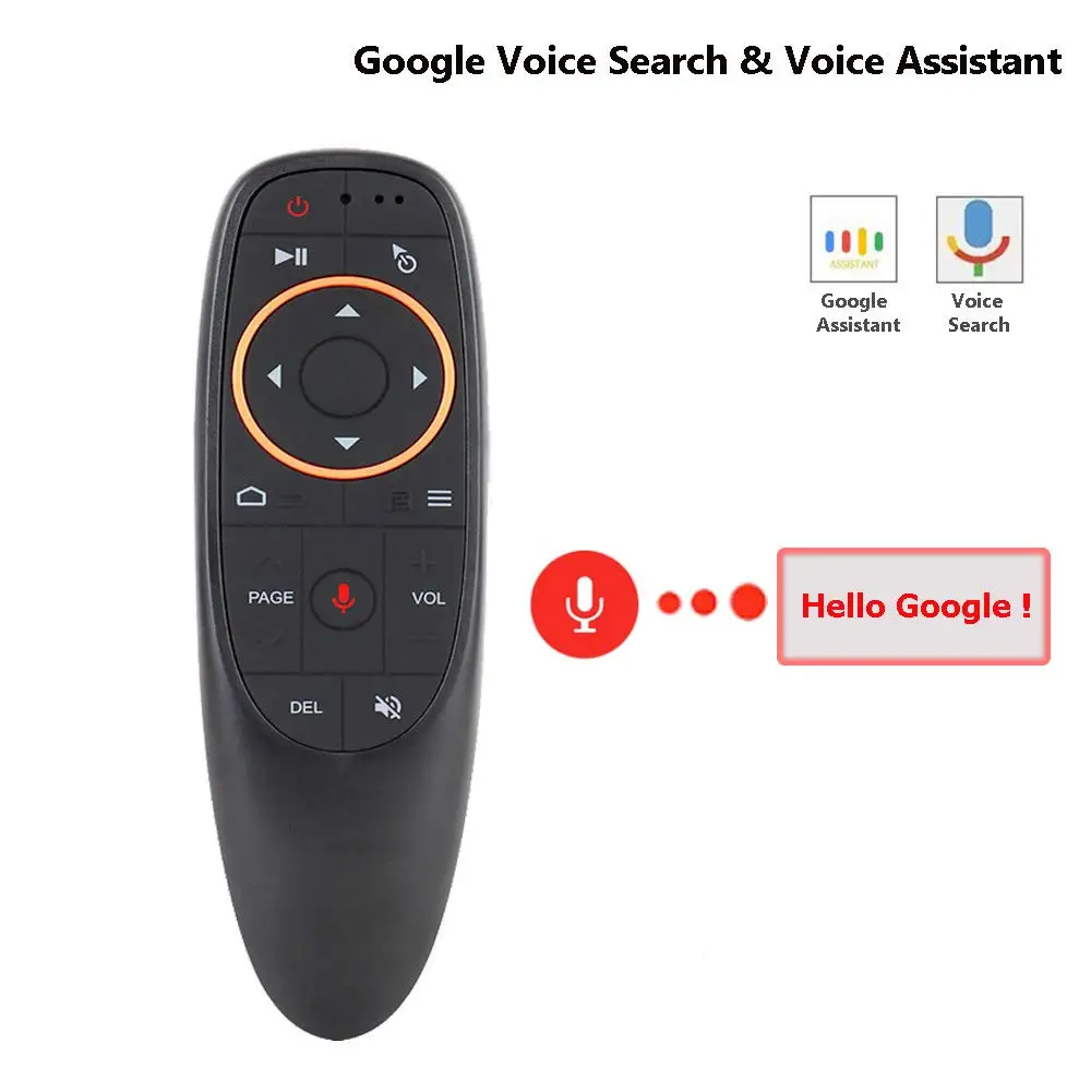 

G10 Voice Remote Control 2.4G Wireless Air Mouse Microphone Gyroscope IR Learning For Android tv box T9 H96 Max X96 mini PC