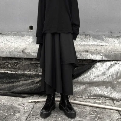 Dark Department of Women's new double-layered irregular levels hemline skirt | Женская одежда