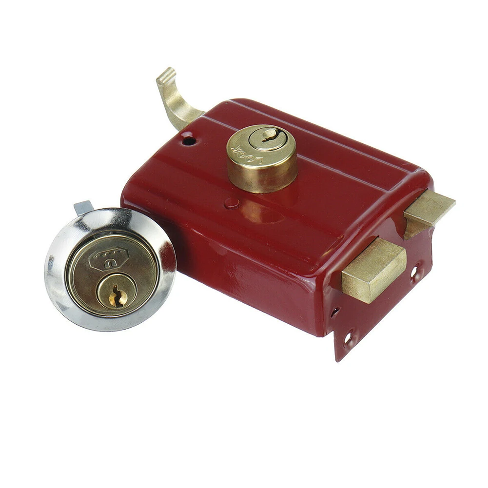 Deadbolt красный сильный Гладкий для спальни закрытый Противоугонный легко установить дверной замок аксессуар Универсальный для домашней безопасности сверхмощный