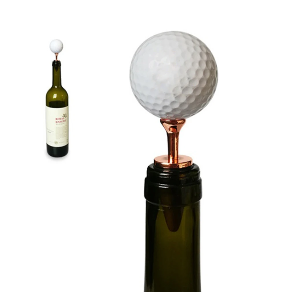 Golf Ball Style Bottle Stopper, Reusable Wine Bottle Stopper, Durable Liquor Bottle Saver, Best Gift for Golfers