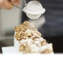 Сетчатый ситечко для чая из нержавеющей стали с ручкой-цепочкой, кухонный гаджет для кофе, трав, специй, фильтр, инструмент, диффузор для заварки чая